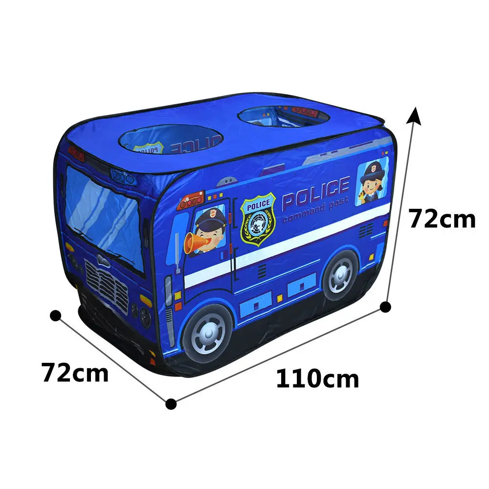 Kinder zelt Popup spielen Zelt Spielzeug im Freien faltbares Spielhaus Feuerwehr auto Polizei Auto Spiel Haus Bus Zelt Indoor Outdoor Spiel