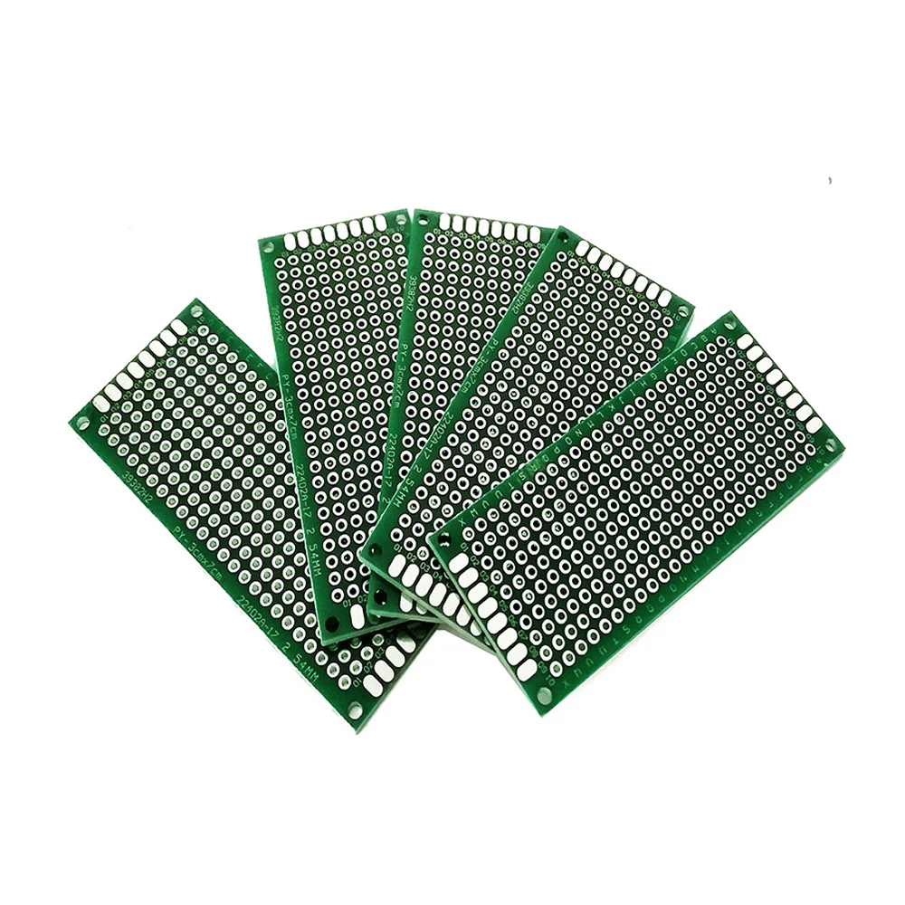 

5 шт. универсальный 3x7 FR-4 двухсторонний макет из стекловолокна Stripboard DIY электронный комплект макетной платы для прототипирования цепи PCB