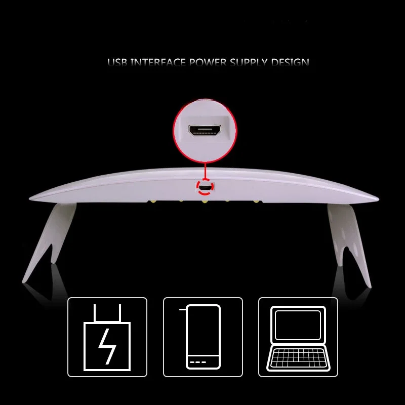 Nova lâmpada do prego máquina de fototerapia mini secador de luz led 24w mouse uv luz cozimento grande espaço cronometrado longa vida útil da bateria