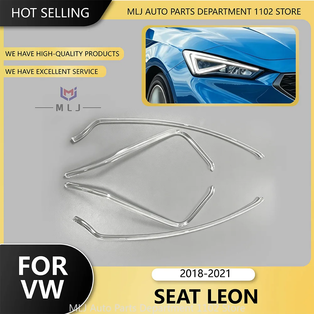 

For VW SEAT Leon 2018 2019 2020 2021 Headlight DRL Light Guide Strip Light Guide Tube Angel Eye DRL Tube Bar Car Accessories