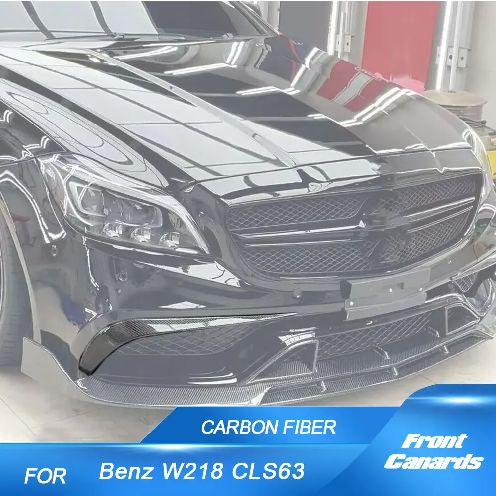 

Car Front Bumper Canards Splitters Flaps for Mercedes-Benz W218 CLS63 AMG Sedan 4-Door 2015-2017 Carbon Fiber/FRP Fog Lamp Cover
