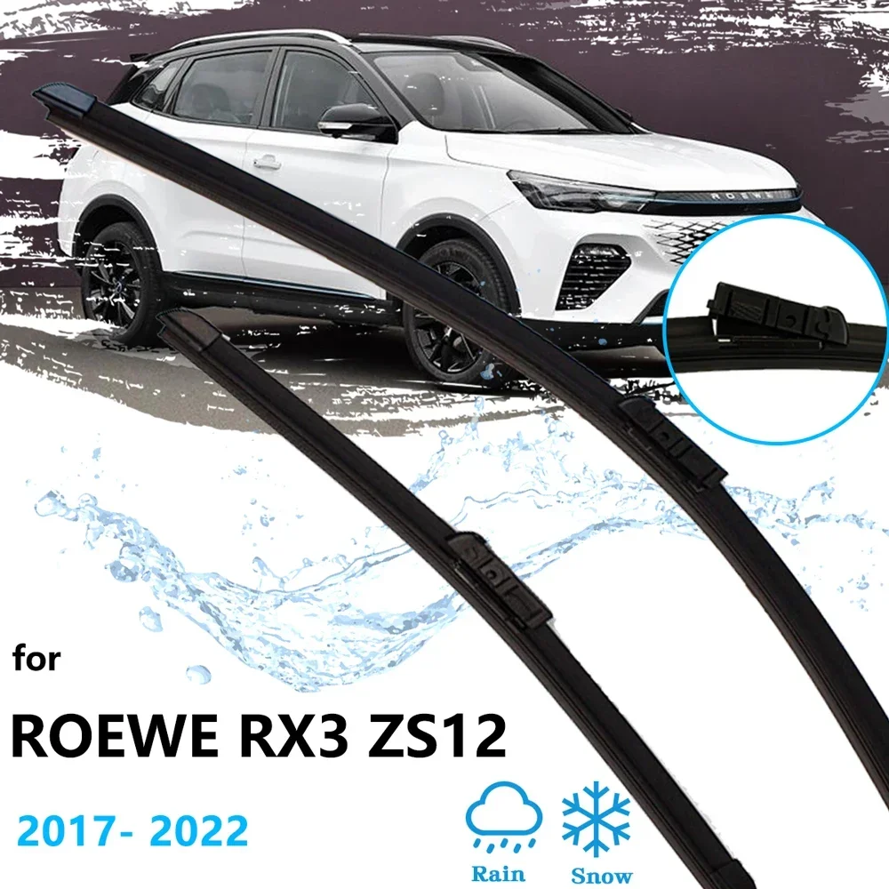 For Roewe RX3 Pro ZS12 2017 2018 2019 2020 2021 2022 Frameless Wiper Blades Rubber Cutter Replacement Car Accessory High Quality