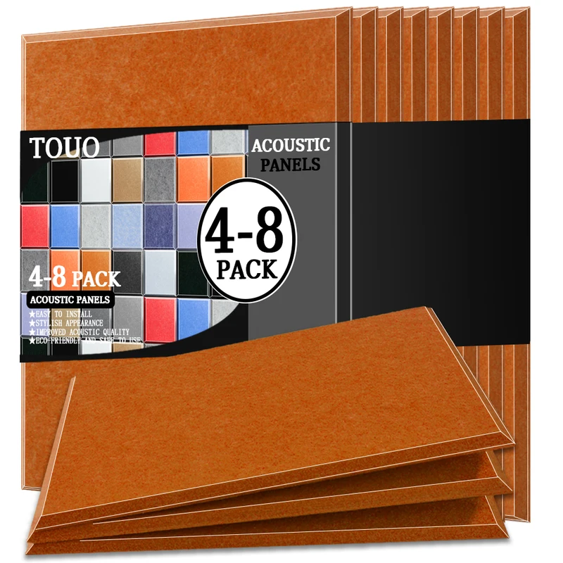 

TOUO Acoustic Panel 4/6/8 Pcs Flame Retardant Ceiling Material Sound Absorbing Soundproof Material Drum Room Acoustic Treatment