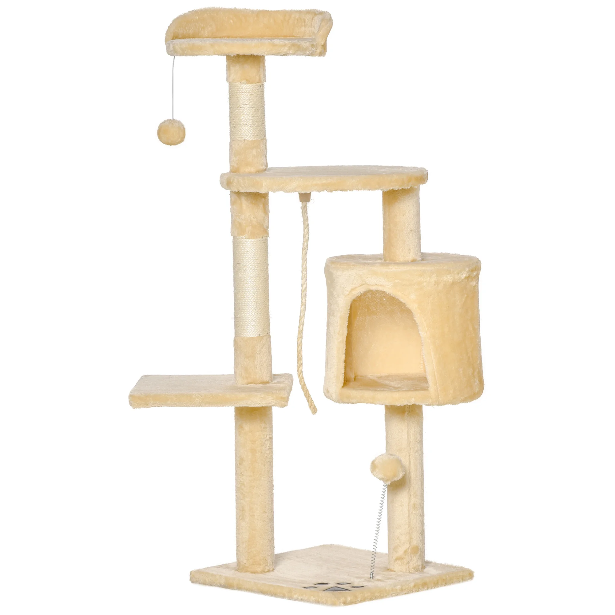 PawHut cat tree Big scraper with platforms booths game balls