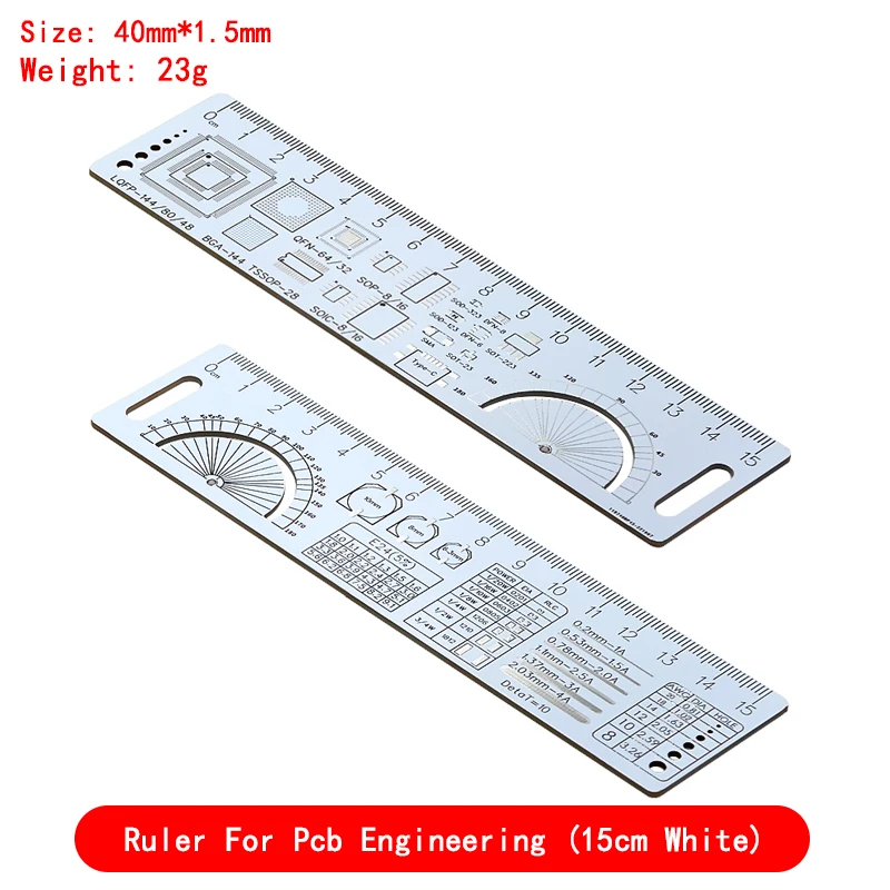 PCB Ruler For Electronic Engineers For Geeks Makers For Arduino Fans PCB Reference Ruler PCB Packaging Units v2 - 6