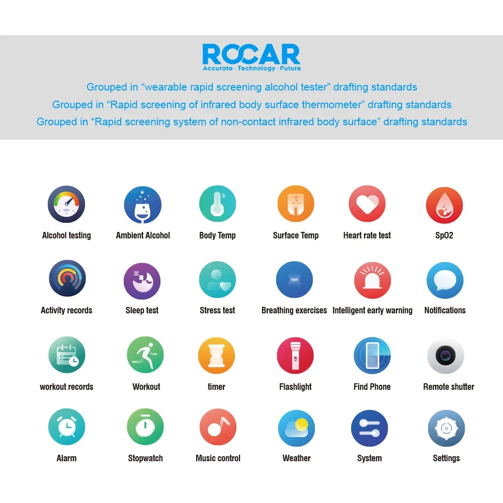 ROCAR Smart Watch การติดตามการนอนหลับและการแจ้งเตือนส่วนบุคคล: ตัวเปลี่ยนกฎระเบียบของ Smart Watch ส่วนลดพิเศษเพียงสําหรับคุณ