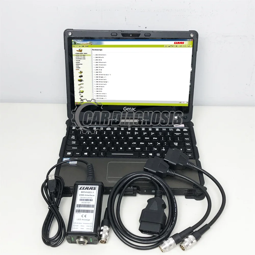 for claas usb interface diagnostic system CDS for LEXION agricultural machinery tractor reaping machine trailer read DTC CAN+lap
