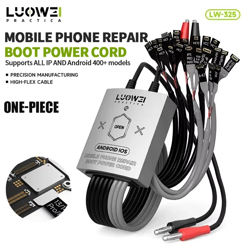 

LUOWEI LW-325 IP Android кабель стартера умная защита для IPhone ВСЕ модели Android 400+ ремонтный инструмент для тестирования мощности