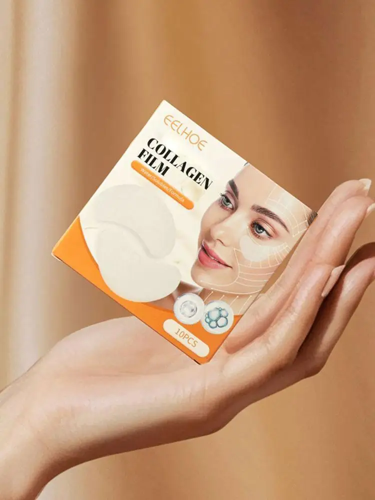 25/50pairs Collagen Soluble Film Eye Zone Mask Vitamin Patches Hyaluronic Acid Moisturizing Firming Face Dark Circles Skin Care