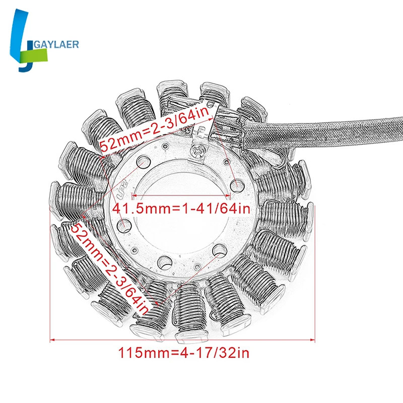 Motorcycle Generator Stator Coil for Triumph Daytona 955i VIN 198875 132513 124106 2002-2006