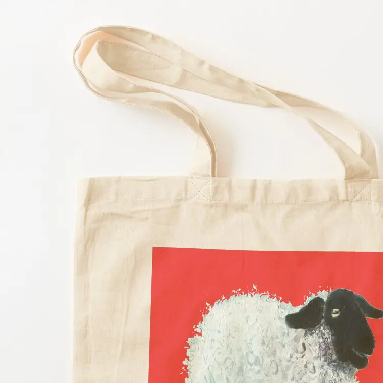 Suffolk sheep painting Tote Bag tote custom canvas Handbags men