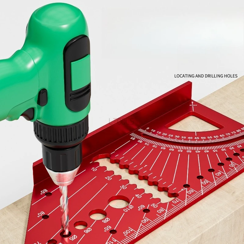 

Angle Ruler 45 90° Stainless Steel Multi-purpose Woodworking Triangle Square Ruler High-precision Multi-function Angle Ruler