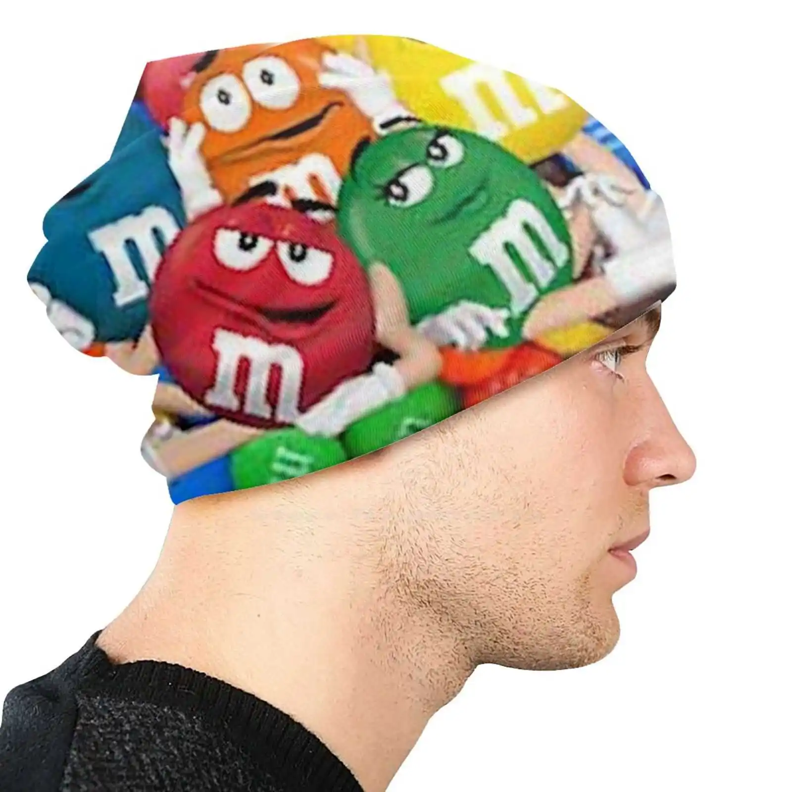 M&M Crew ( Large Scale ) Korean Ladies Outdoor Sun Hat Bucket Cap Candy Sweets M M Mandm Mm Chocolates Candies Food Cute Eat