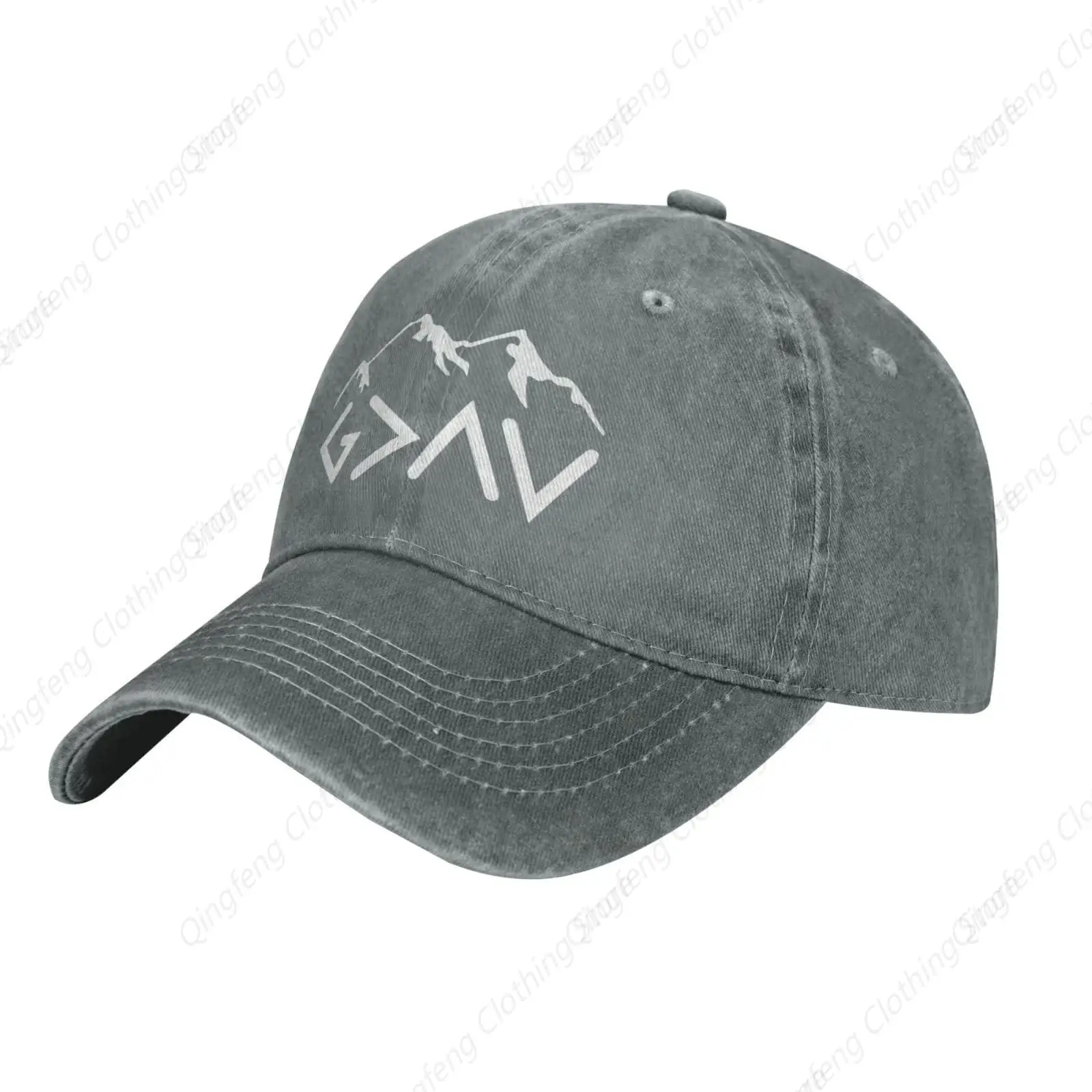 

God is Greater Than The Highs and Lows Unisex Baseball Cap Denim Hats Adjustable Snapback Trucker Cap Dad Hat, Gray