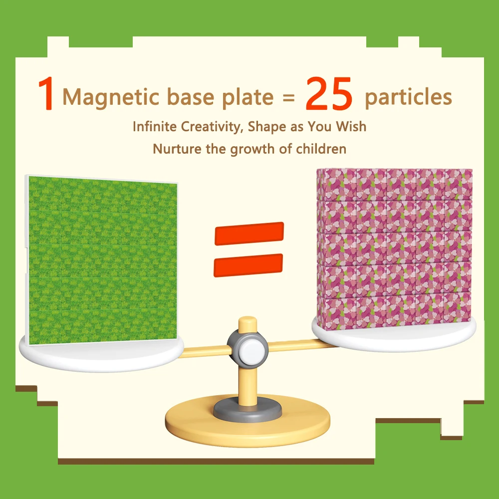 لوحة قاعدة مغناطيسية عالم مغناطيسي بنة كتلة مغناطيسية متنوعة تتطابق مع ألعاب ألغاز مغناطيسية للأولاد والبنات