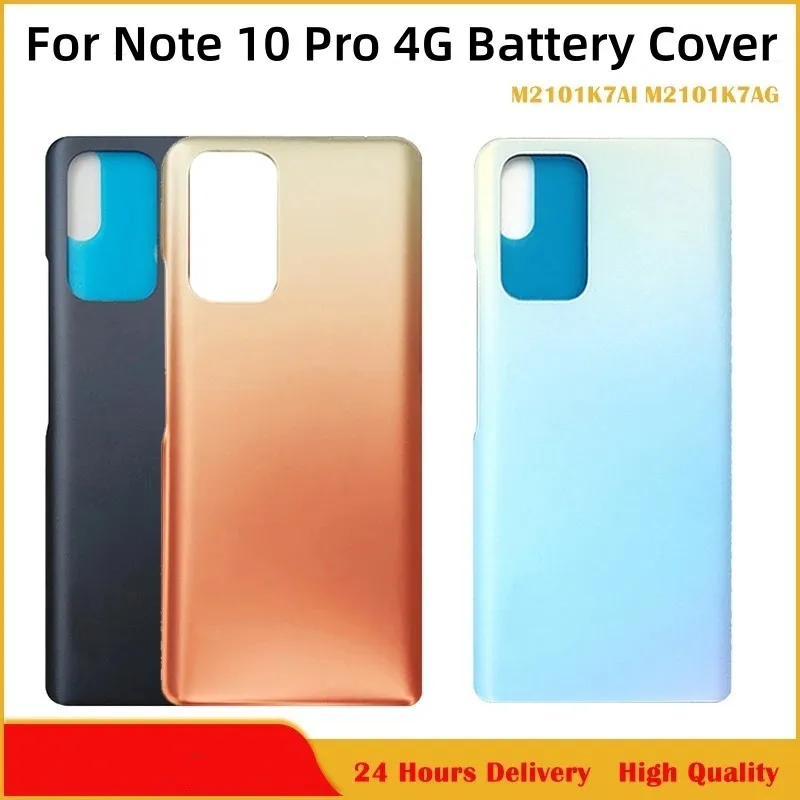 

Back Glass Cover For Xiaomi Redmi Note 10 Pro, Back Door Replacement Battery Case, Rear Housing Cover Note10 Pro