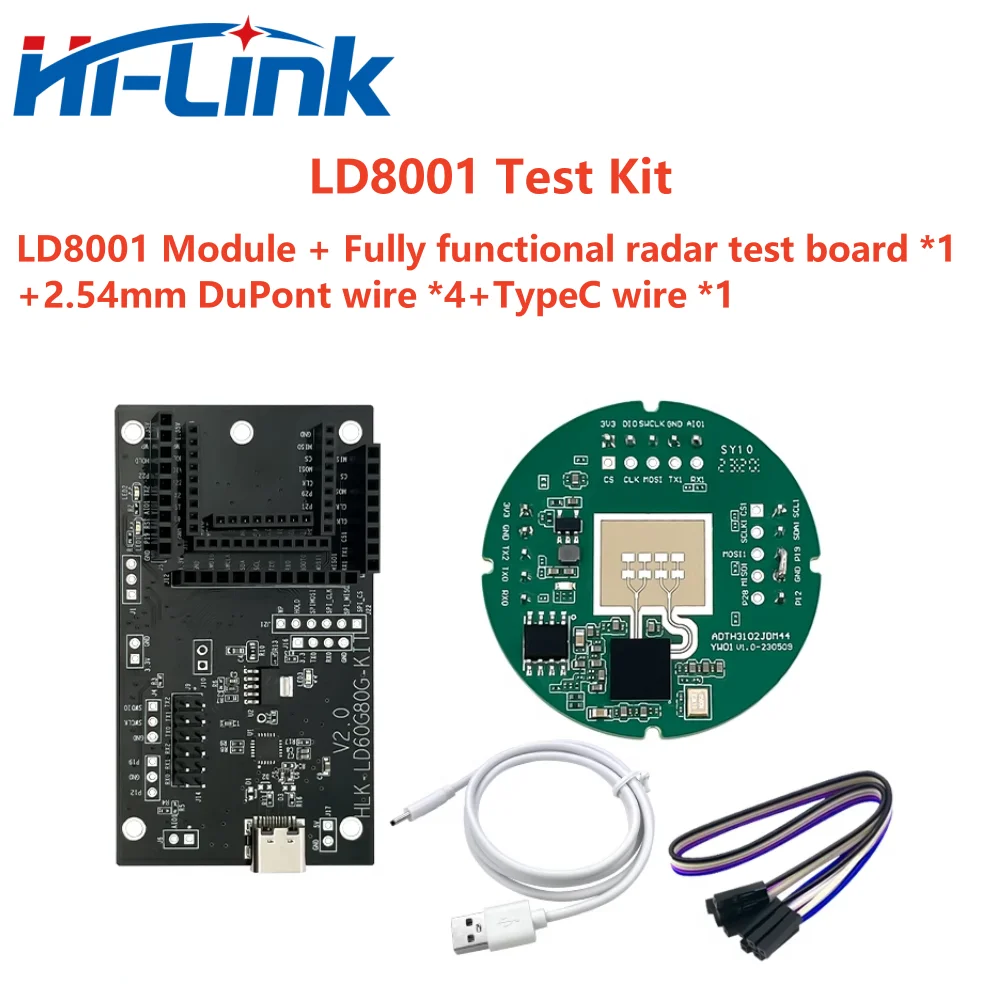 Imagem -05 - Sensor de Detecção de Nível Hi-link-wave 79g Milhões Módulo Radar sem Contato Alta Precisão Hlk-ld8001