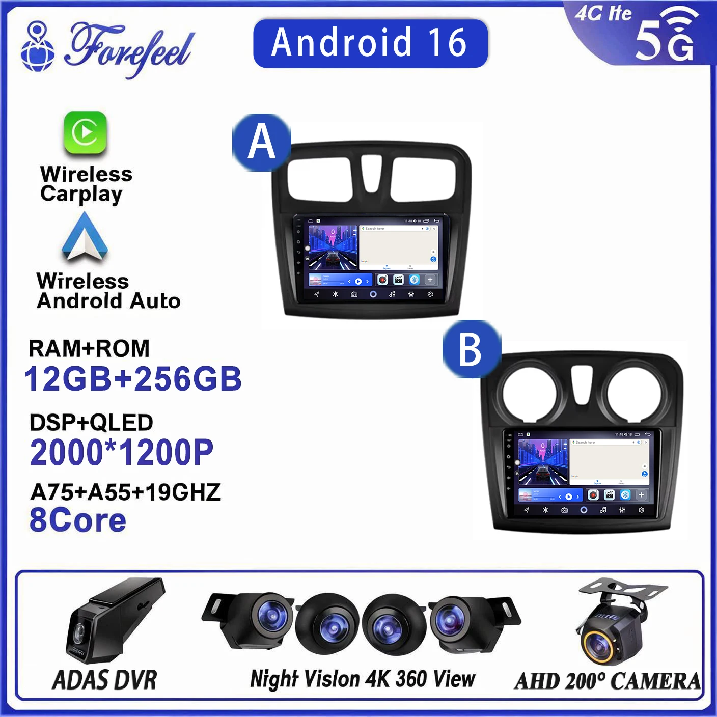 Car Auto Radio For Renault Dacia Lodgy Sandero Logan 2 2014-2019 Gps Navigation Dash Android 16 Multimedia Player Touch Screen