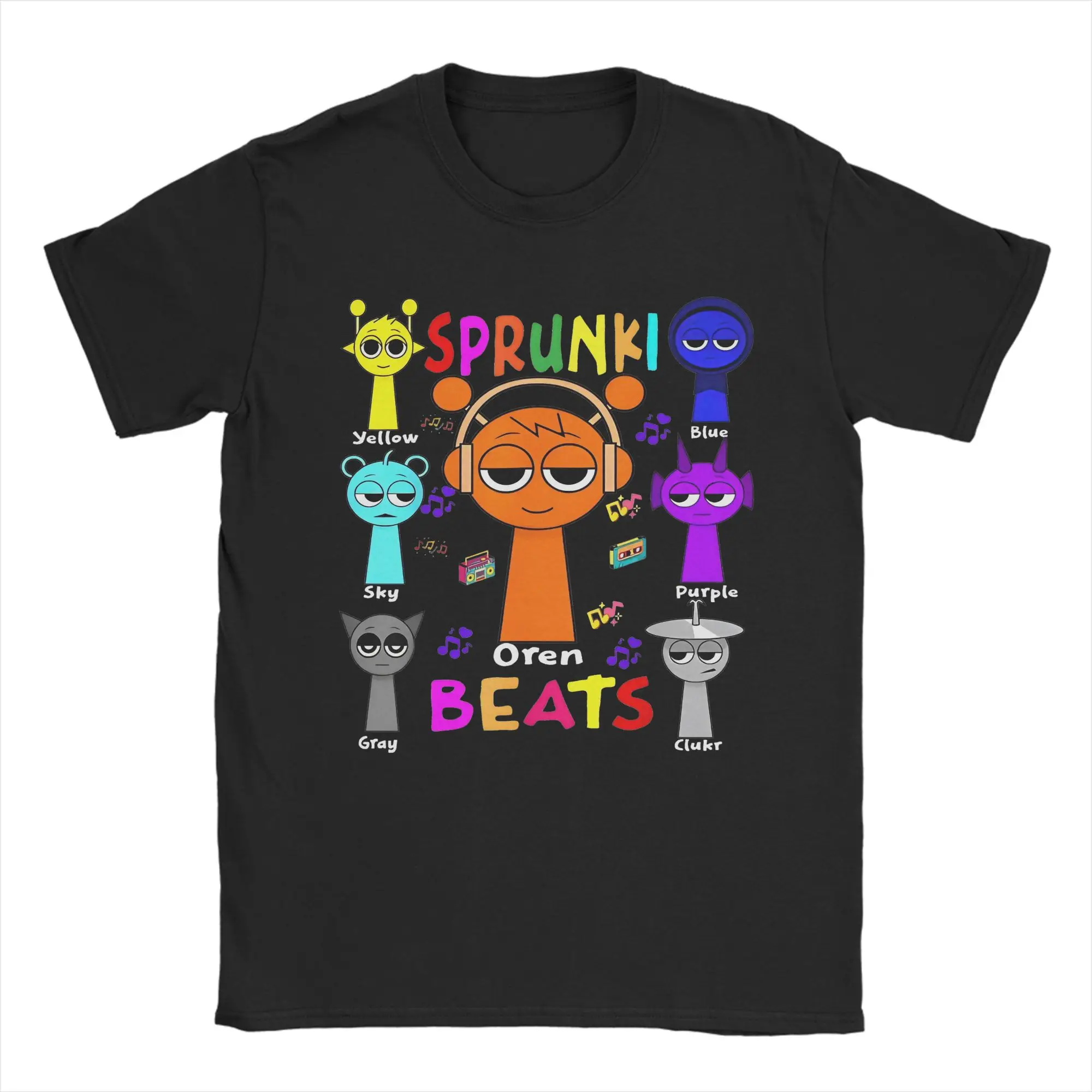 男性女性 Sprunki ゲーム Tシャツライムオレンミスターファン綿服面白い半袖ラウンドネック Tシャツギフトアイデア Tシャツ