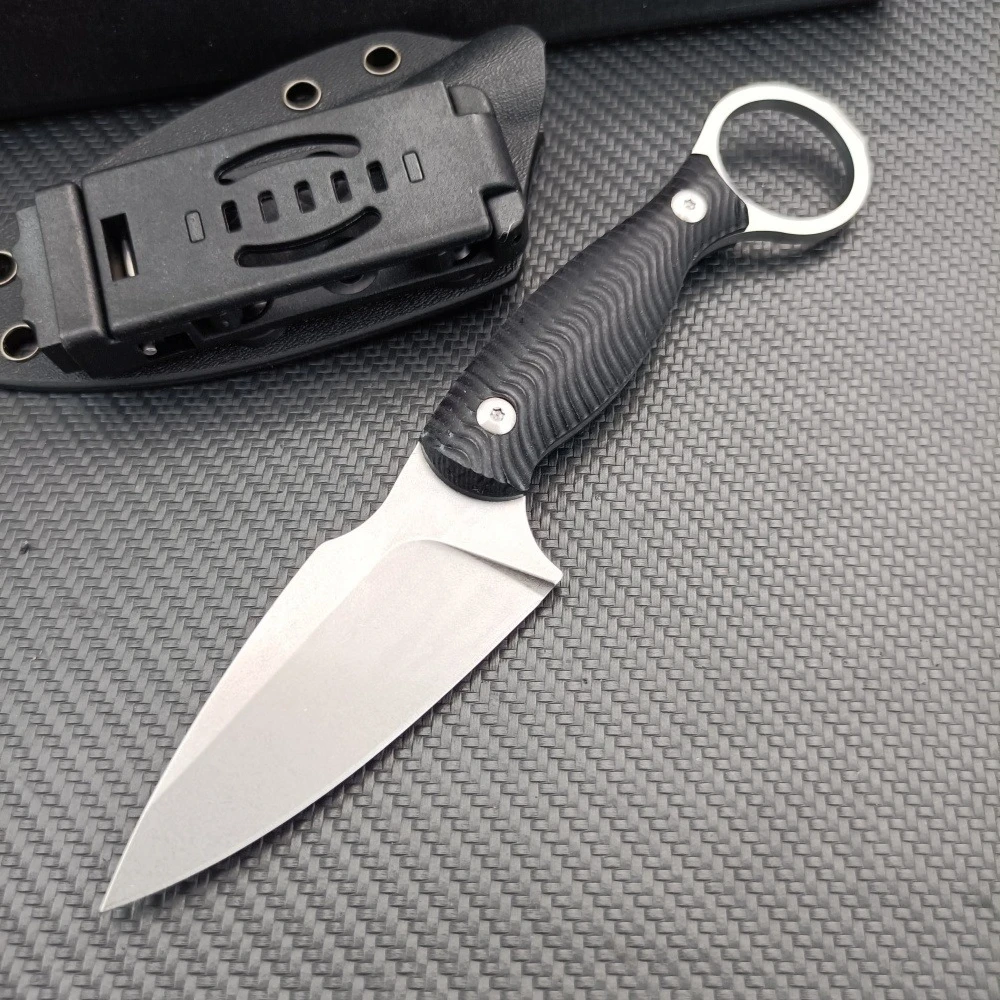 BK EDC سكين شفرة مثبتة مع K غمد التكتيكية التخييم بقاء أداة محمولة القتال الدفاع عن النفس الإنقاذ سكين متعدد الوظائف #2