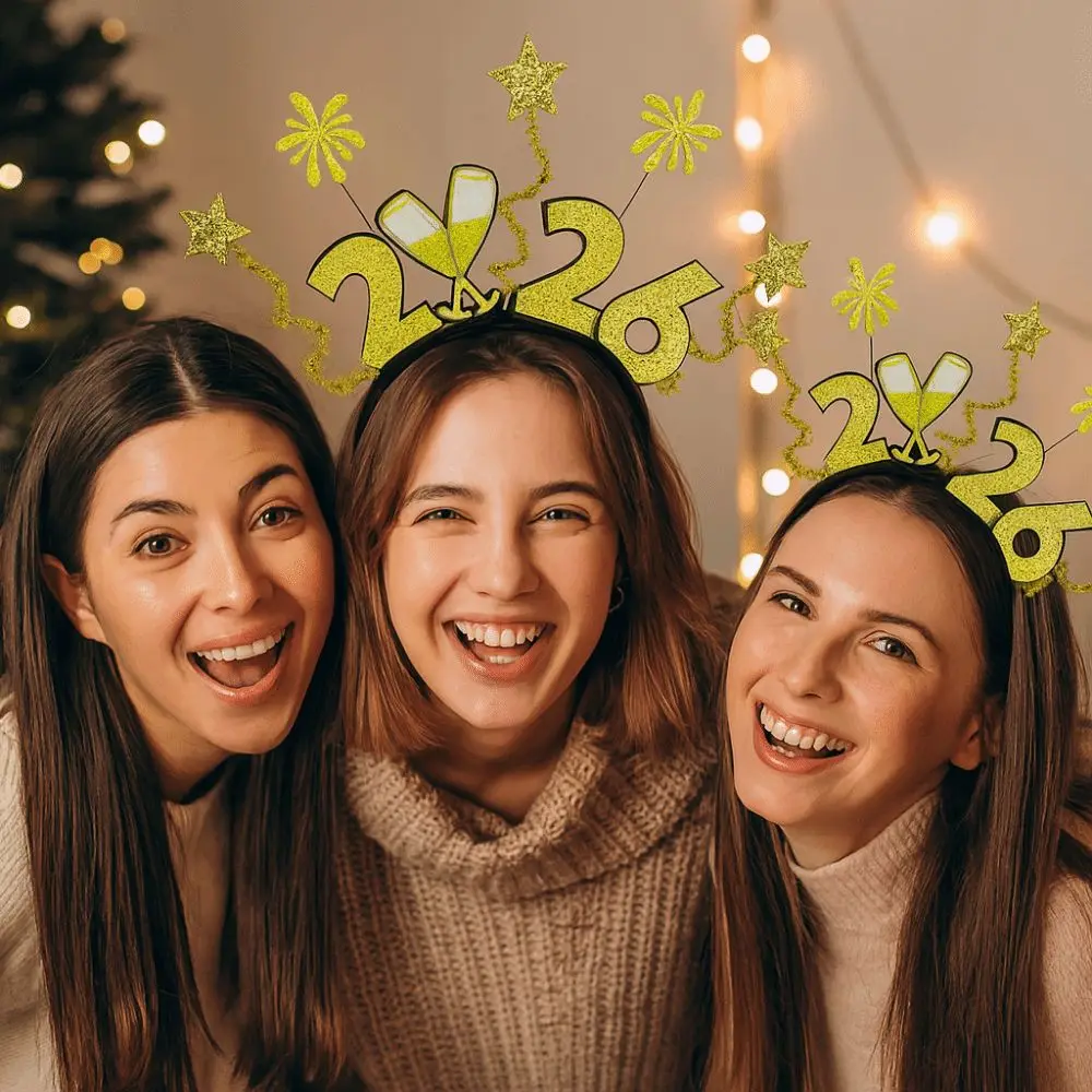 

Hair Band Plastic 2026 Firework Hairband Sequin Headwear Alphabet Headpiece Non-slip Star Strip Star Headdress Festival Season