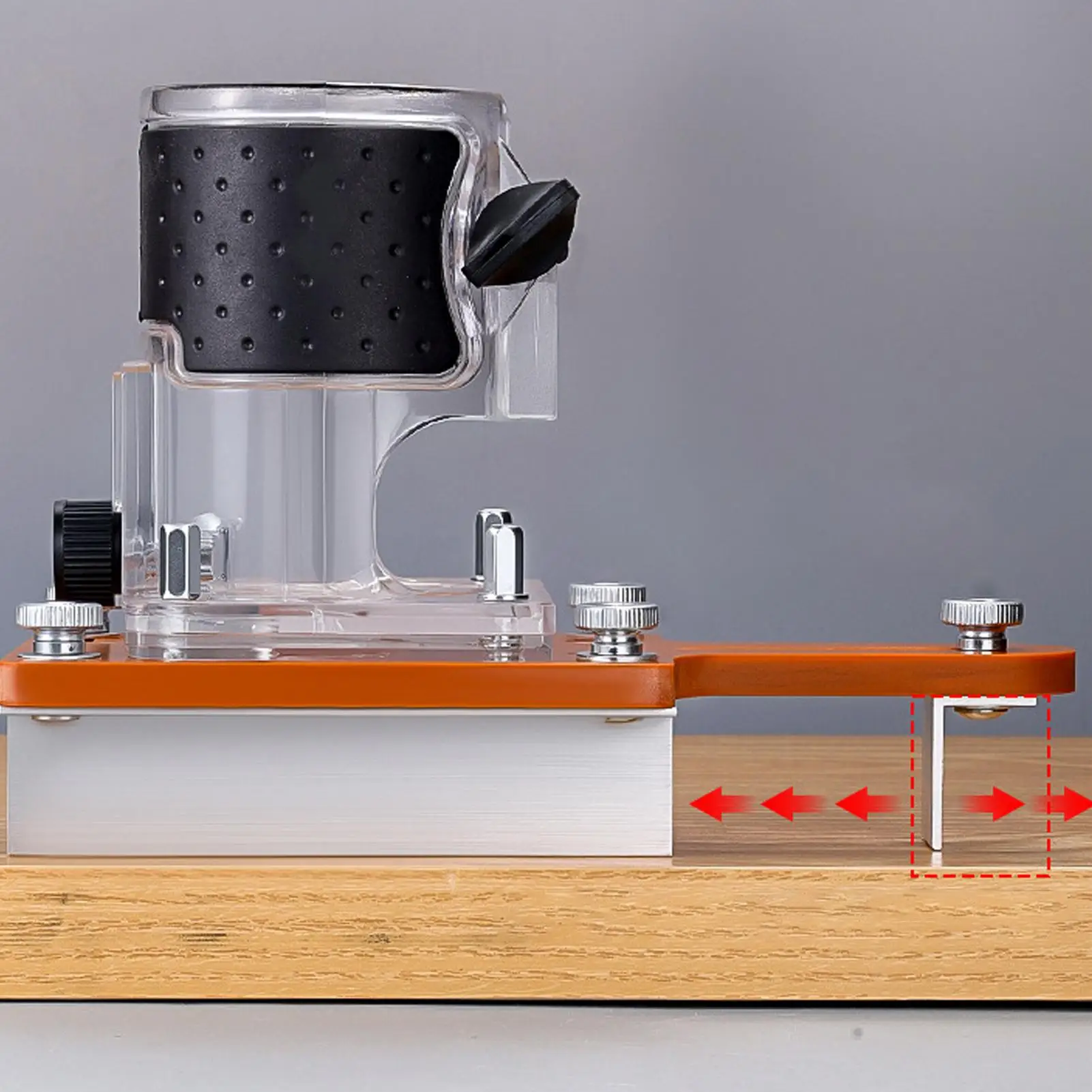 Plantillas de enrutador, plantillas de enrutador ergonómicas para carpintería, tablero ajustable, guía de herramientas de ranurado de arco para entusiastas de la joyería hecha a mano