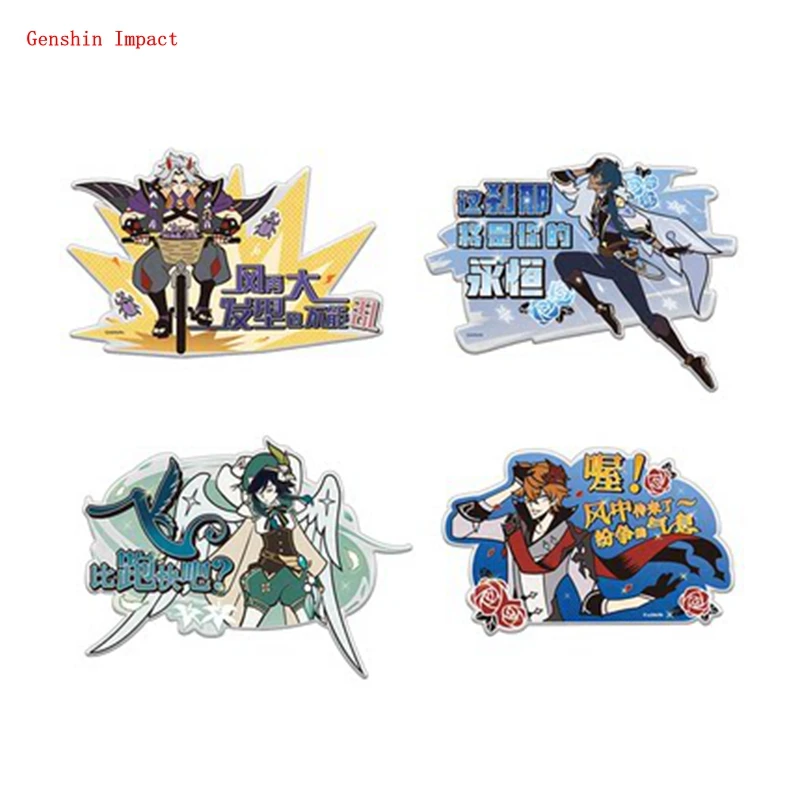 The new game Genshin Impact two-dimensional car reflective animation around the earthly drama series accessories stickers