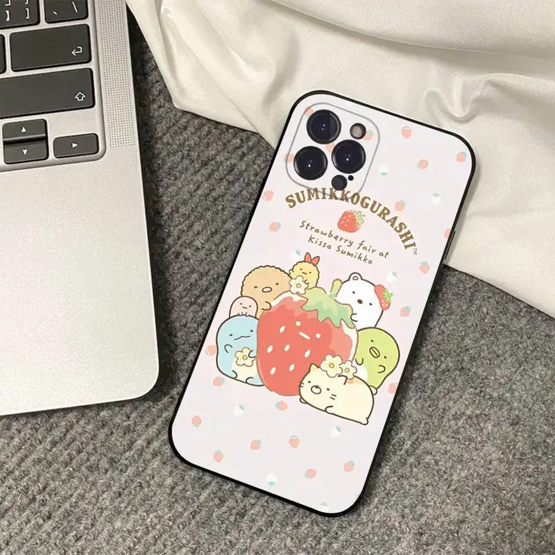 Japan anime sumikko gurashi Phone Case Silicone Soft for iphone 14 13 12 11 Pro Mini XS MAX 8 7 6 Plus X XS XR Cover image 3