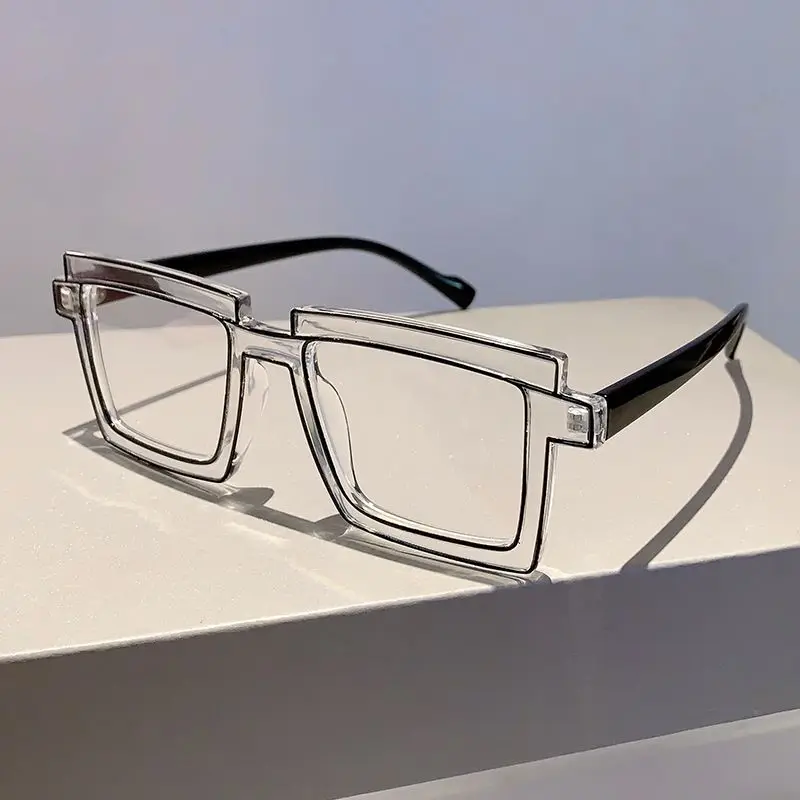 Shining Eye Square Clear Lens Glasses Anime Candy Color Fashion Cosplay Costume Glasses Computer Spectacles For Women Men