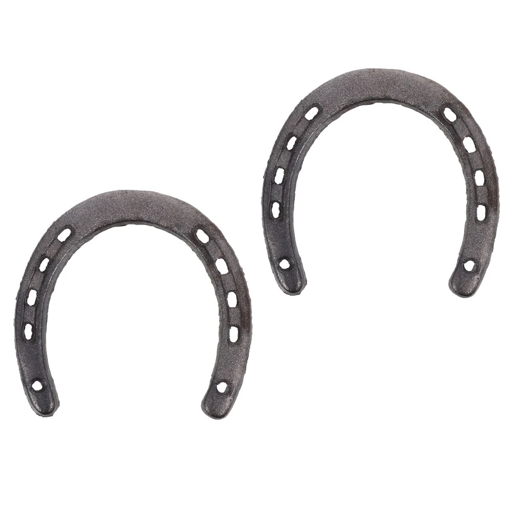 2pcs Horseshoe Wall Decor Cast Iron Horseshoe Vintage Wall Hanging Ornament