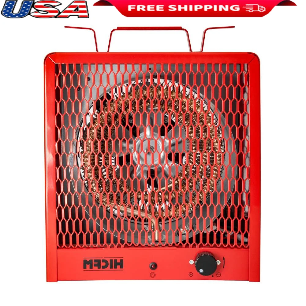 

Электрический портативный тепловентилятор 240 В 4800 Вт, быстрый нагрев, термостат, управление закрытым двигателем, функция безопасности для внутреннего использования, прочный дизайн