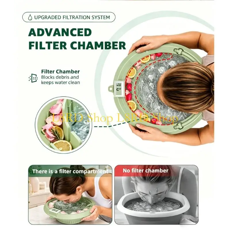 L8RD Hygienic Small Face Washing Basin Including Temp Monitor And Filtration System For Delicate Skin