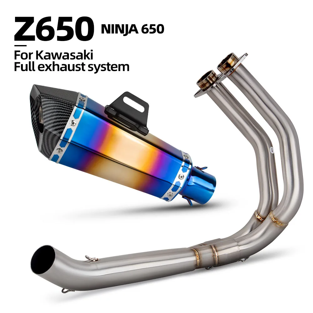 

Z650 Exhaust System For Kawasaki Ninja650 Z 650 2017-2023 Motorcycle Exhausts Pipe Kit Sport Street Bike Headers Tube Muffler