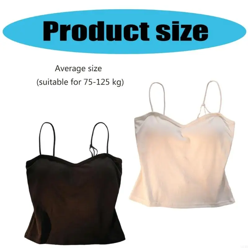 Frauen -Spaghetti -Gurte Spiderweb Rückenless Crop Top Solid gepolsterte Camisolweste