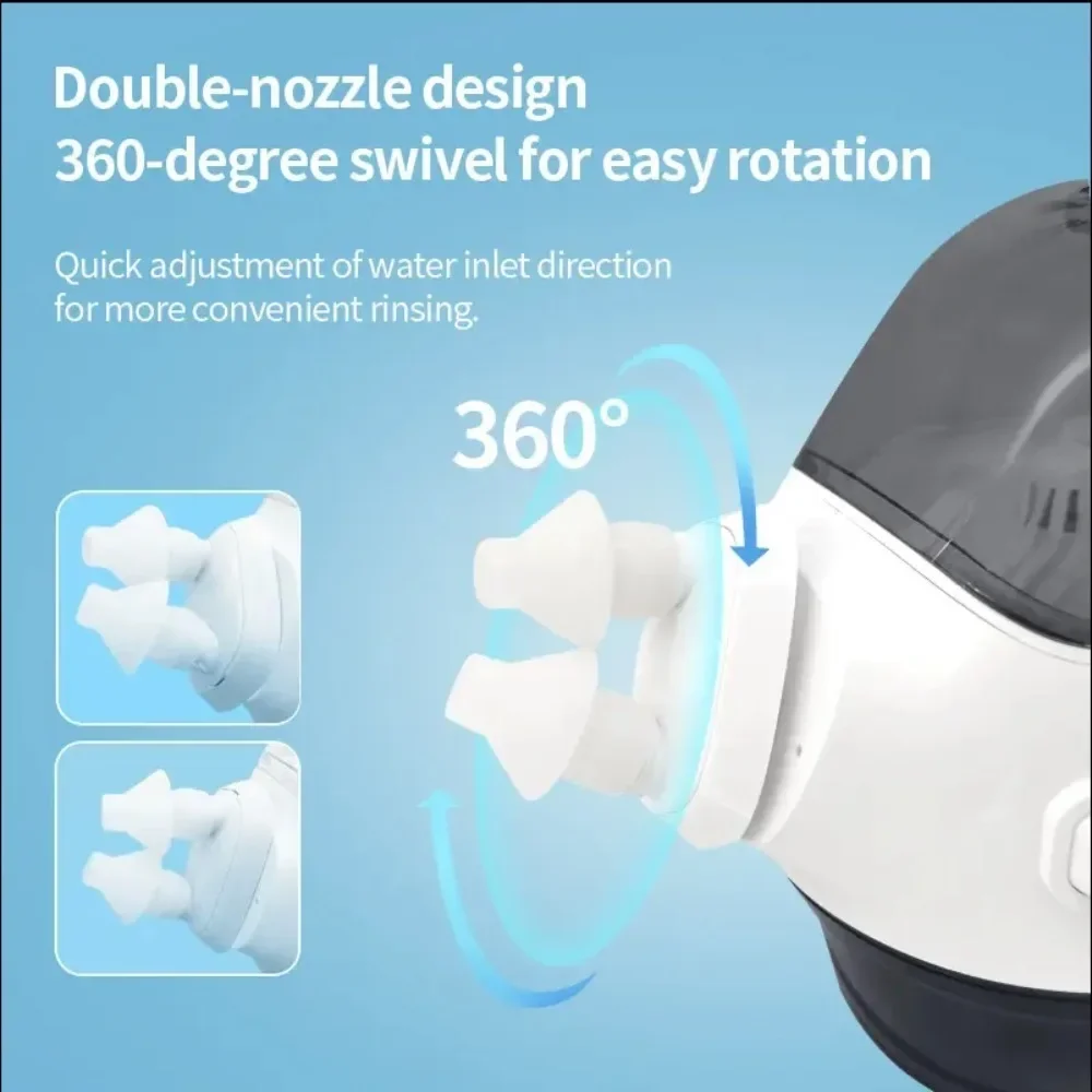 Nava Electric Nasal Care Nose Cleaner Neti Pot Rhinitis Sinus Rinse Bottle Nose Wash Cleaner Pressure Rinse Nasal Irrigation