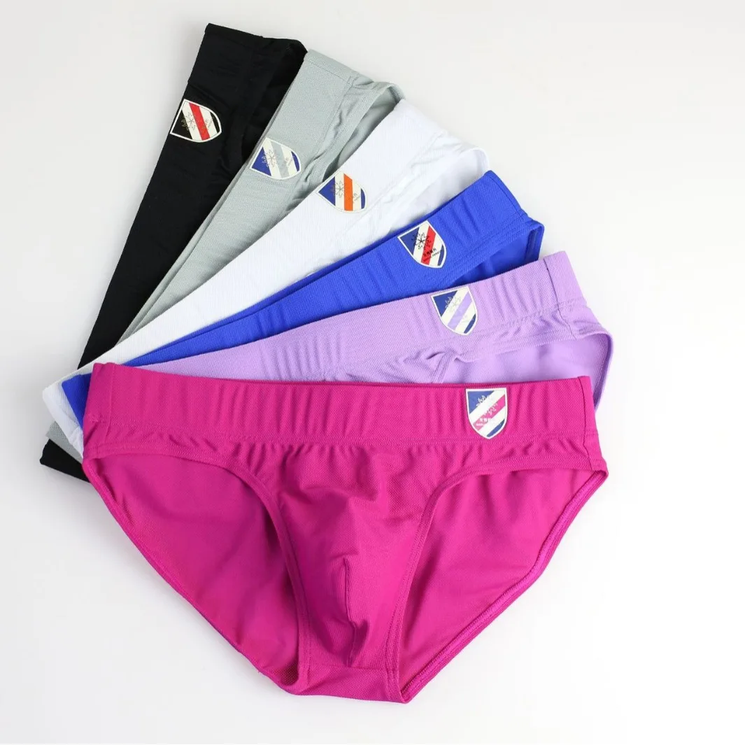 

Men's Sexy Brief Gays Erotic Low Waist U Convex Pouch Underpants Mesh Breathable Comfortable Quick Dry Tanga Youth Sports Bikini