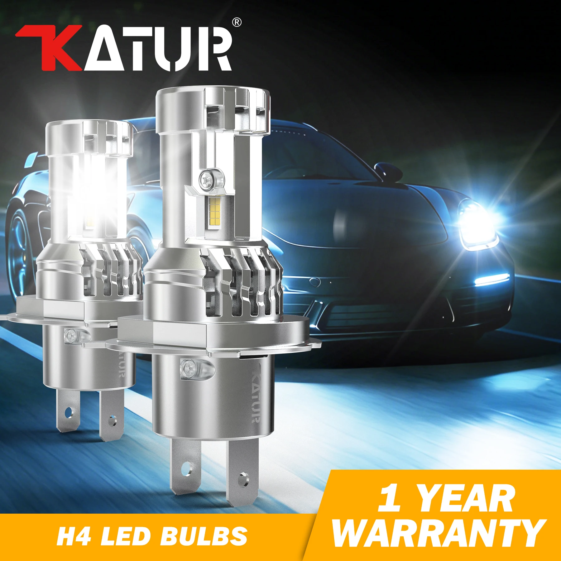 

Katur 2pcs H4 Car Led Headlight with Fan 6500K High Power No Adapter Required For Honda Civic 1994~2001 Dodge Caliber 2006~2023