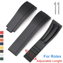 Rubber Watch Strap for Rolex Daytona Water Ghost Submariner Oysterflex 9x16mm Bracelet Waterproof Silicone Wrist Band 20mm Bands