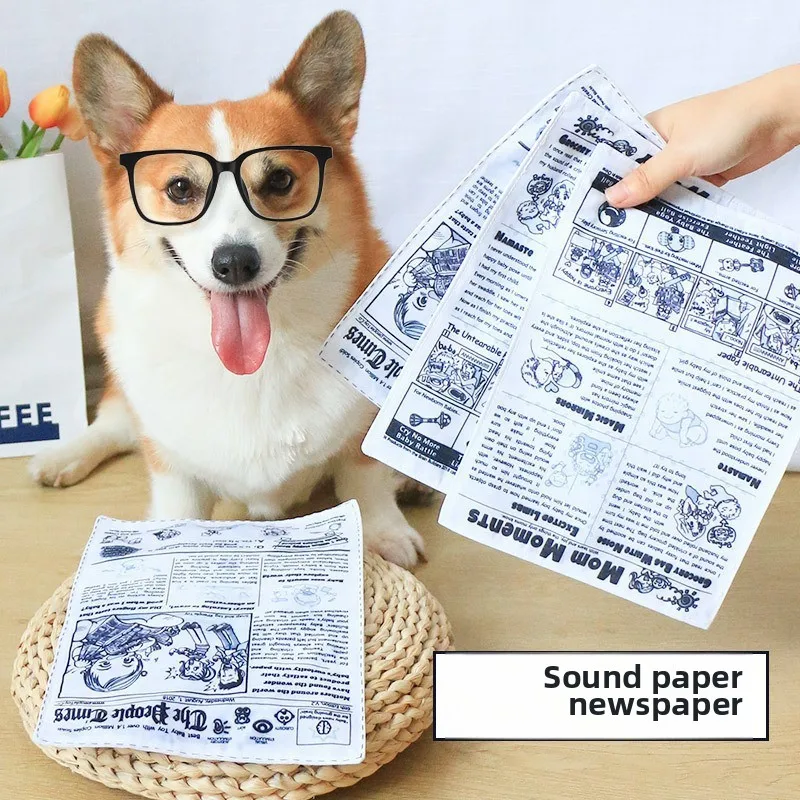 

Pet dog dog sounding toy ringing paper newspaper simulation boredom relief artifact resistant grinding teeth corgi teddy