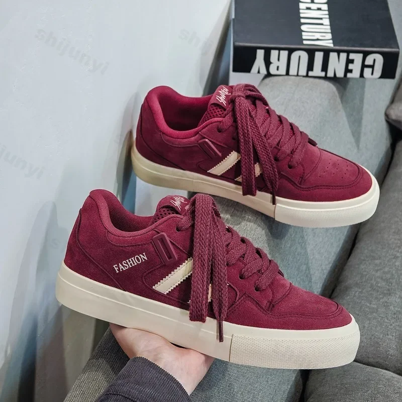 

Sneakers Men Shoes Soft Sole Anti Slip Casual Student Lace Up Outdoor 2025 Running Skateboarding Shoe Fashion Vulcanized Shoes