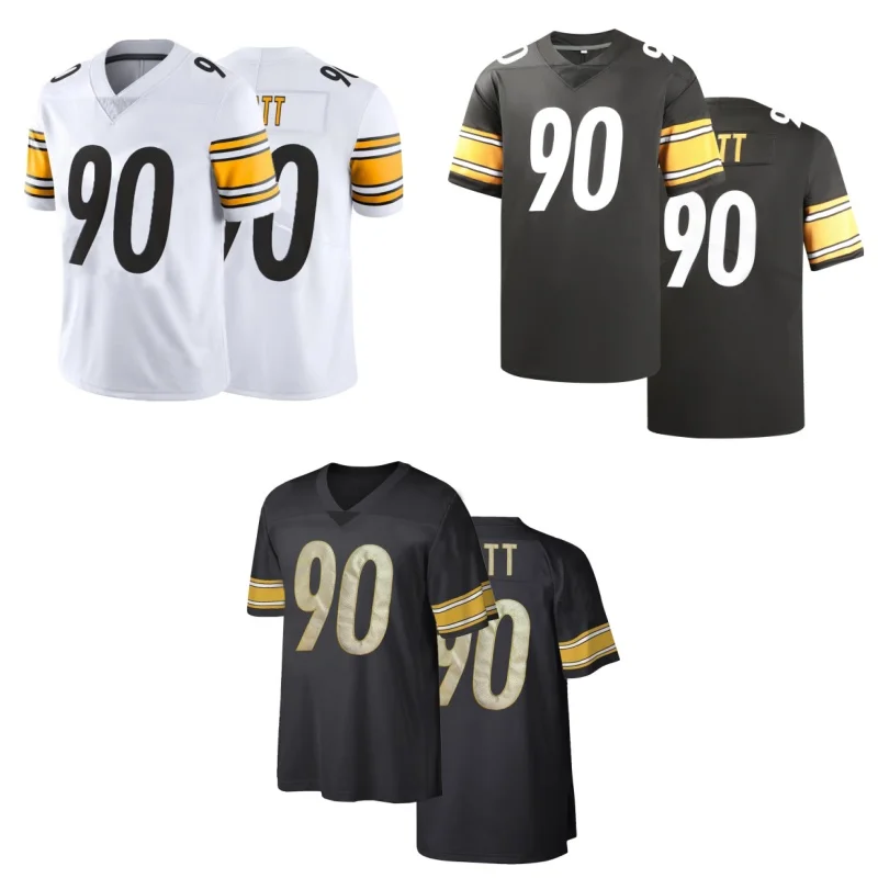 American Football Jersey Letter Embroidered Soccer Uniform No 90 Watt For Men ClothingTrend Classic Breathable Training Wear