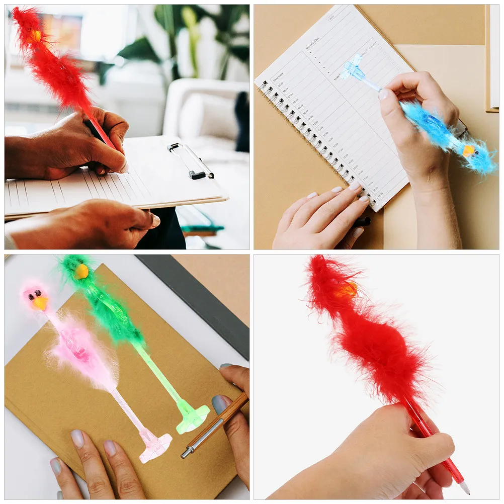 

10 шт. шариковых ручек в форме страуса, гладкое письмо, удобный захват, для офиса, школы, канцелярских принадлежностей