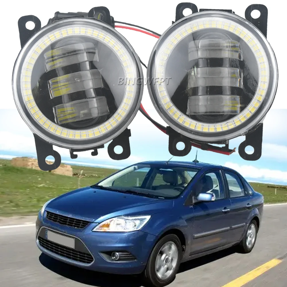 

2PCS LED Fog Light with Angel Eye Car Front Fog Lamp For Ford Focus MK2 2009 2010 2011