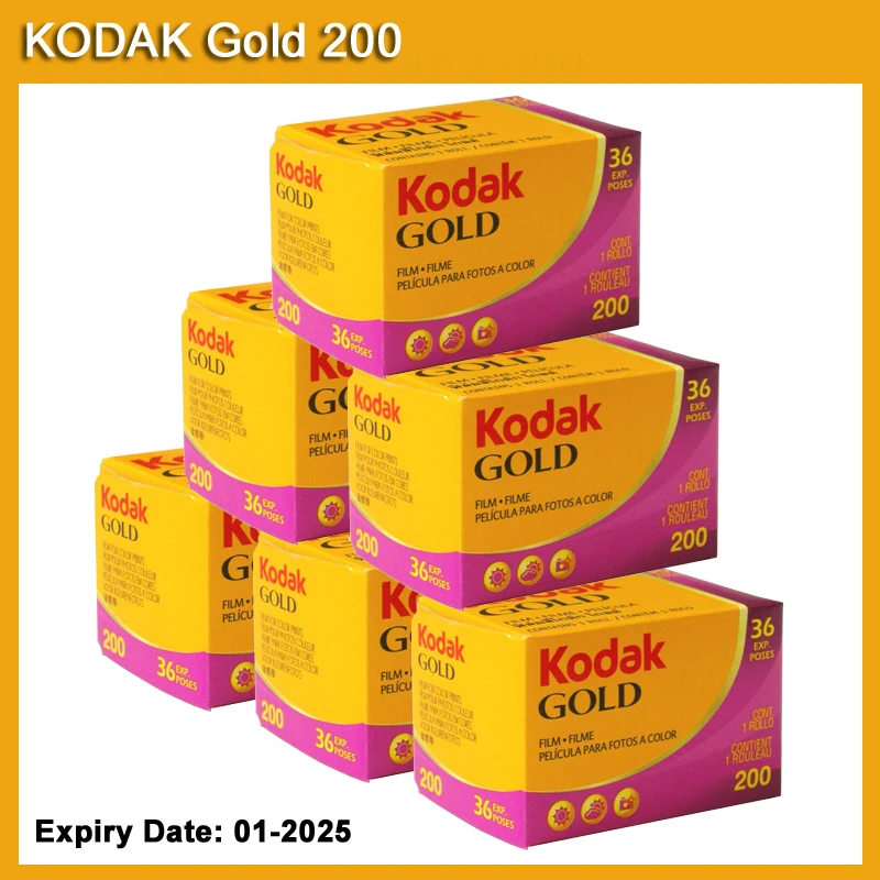 Kodak GOLD 200 35mm Film 36 Exposures per Roll for H35/M35 Cameras Saturated Color Negative Instant Film(Expiration Date: 2025)