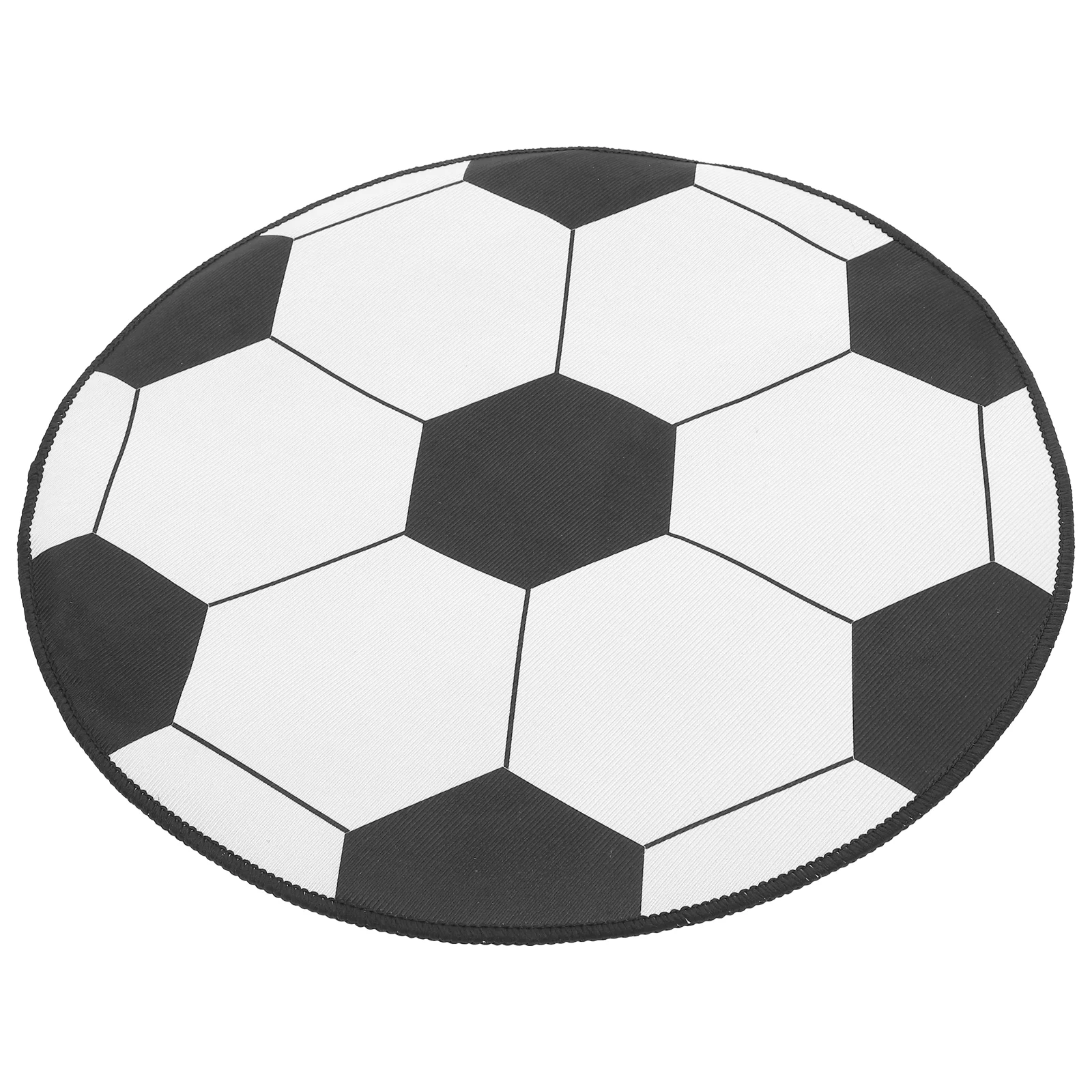 Football Computer Chair Mat Round Living Room Rug Carpet for Floor Pad Rugs Desk Ground Polyester Gaming Office Black