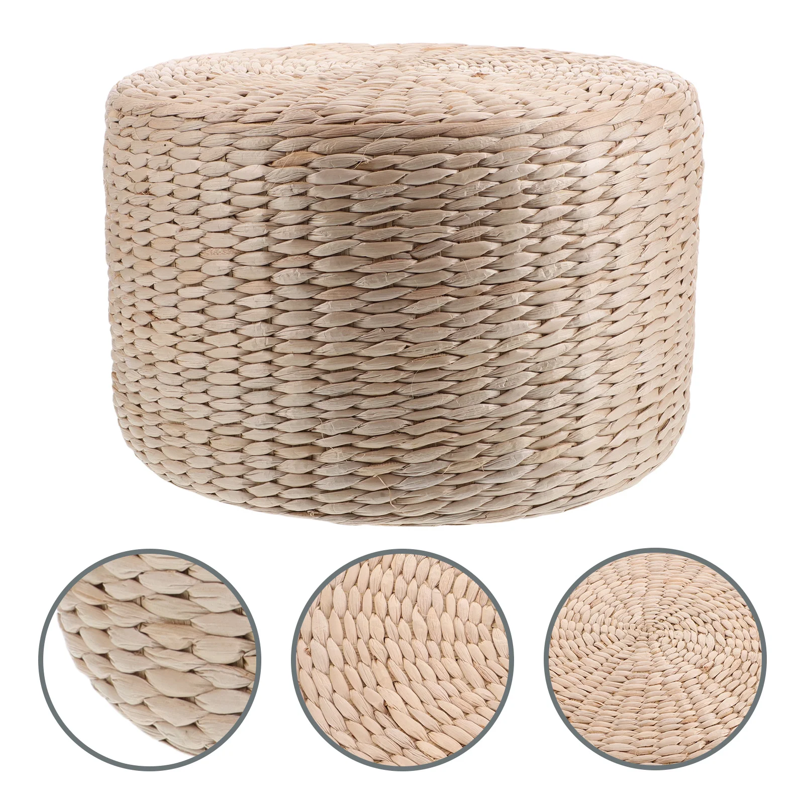 

Japanese Retro Straw Stool Round Woven Floor Cushion Seat Pillow Handmade Yoga Footstool Indoor Outdoor