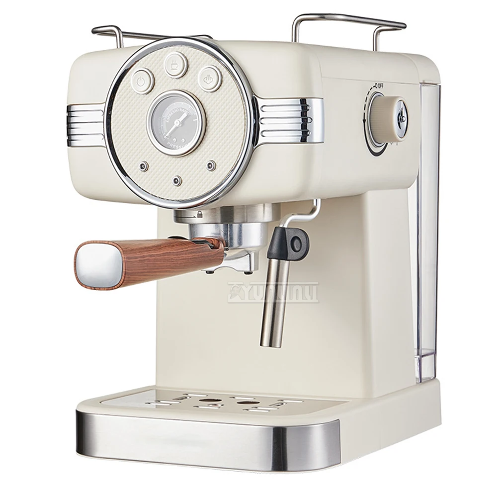 Máquina de café 15bar cafeteira italiana aço inoxidável máquina de café expresso espuma de leite vapor cappuccino latte máquina