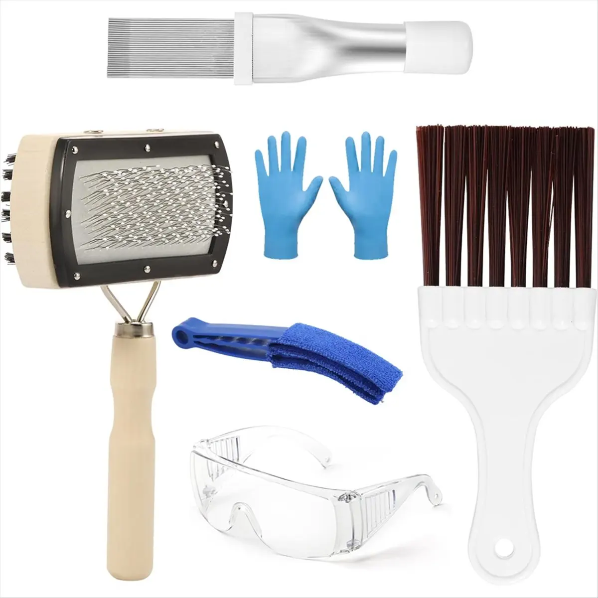 6 Pcs AC Coil Cleaner Brush, Double Sided Air Conditioner Condenser Fin Cleaning Brush for Home Fridge