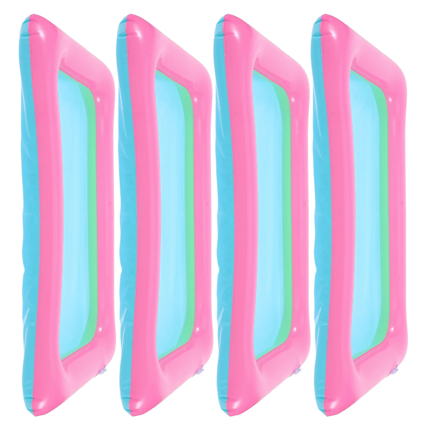 

4Pcs Inflatable Ice Bar Portable Lightweight Floating Tray for Pool Party Drink Holder Multi Functional Beverage Cooler