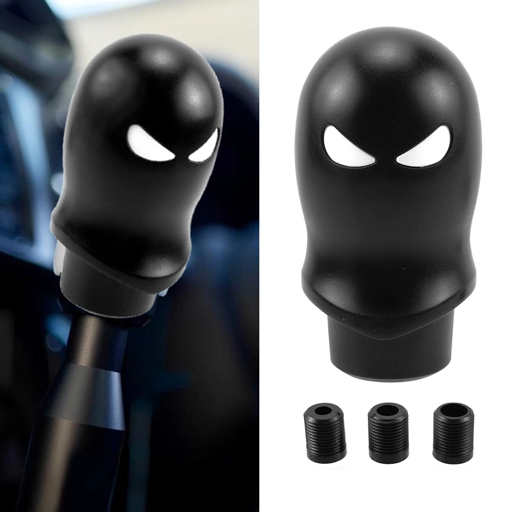 Funny Face Gear Shift Knob Aluminum Manual Car Shifter Lever With 3 Adapters Gear Handle Manual Transmission Modification
